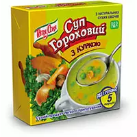 Pea soup with chicken
